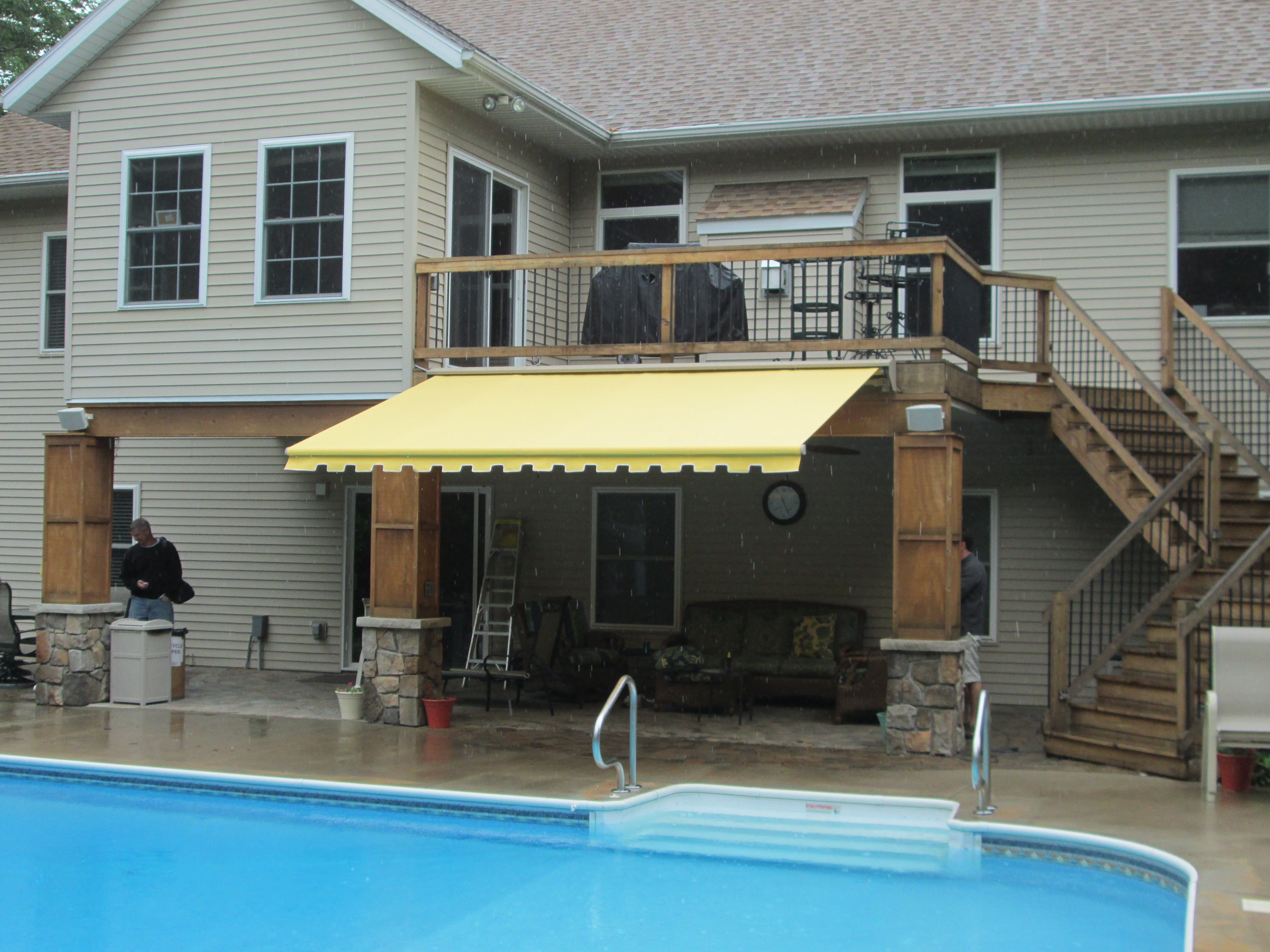 Home Retractable Deck Awnings 16 Muskegon Awning And Fabrication